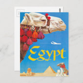  Egyptische luchtreisreclame Briefkaart (Voorkant / Achterkant)