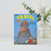 Egyptische luchtreisreclame Briefkaart (Staand voorkant)