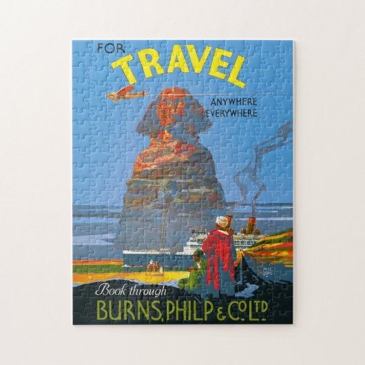 Egyptische luchtreisreclame Legpuzzel (Verticaal)