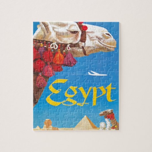 Egyptische luchtreisreclame Legpuzzel (Verticaal)