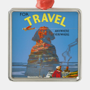 Egyptische luchtreisreclame Metalen Ornament