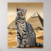 Egyptische Mau Cat - Kunstdruk Poster (Voorkant)