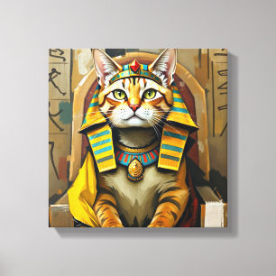 EGYPTISCHE MAU-FARAO 2 CANVAS AFDRUK