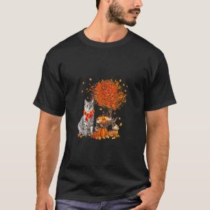 Egyptische Mau Kat Thanksgiving Herfst Pet Kat Lie T-shirt