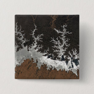 Egyptische meer van Nasser Vierkante Button 5,1 Cm