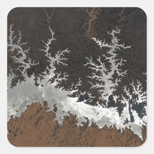 Egyptische meer van Nasser Vierkante Sticker (Voorkant)