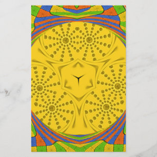 Egyptische Motif Art Print Geruit Lijst Design Briefpapier