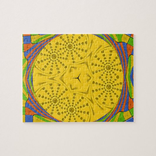 Egyptische Motif Art Print Geruit Lijst Design Legpuzzel (Horizontaal)