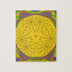 Egyptische Motif Art Print Geruit Lijst Design Legpuzzel