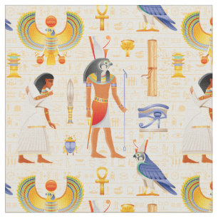 Egyptische Motif Fabric Stof