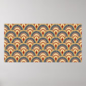 Egyptische Motif Fish Scaless Pattern Poster (Voorkant)