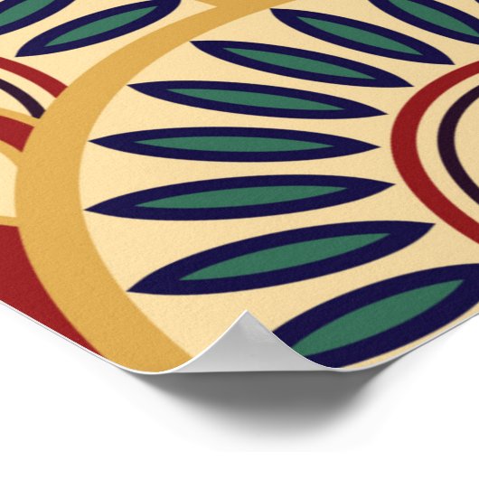 Egyptische Motif Fish Scaless Pattern Poster (Hoek)