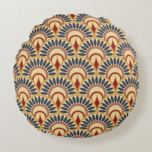 Egyptische Motif Fish Scaless Pattern Rond Kussen