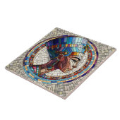 Egyptische Nefertiti - Mozaïek kunst Tegeltje (Zijkant)