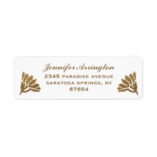 Egyptische Nouveau Bruiloft Labels (Goud & Wit) I