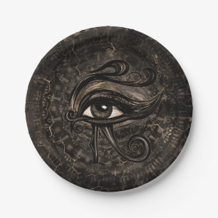 Egyptische ogen voor paarden - Wadjet Digital Art Papieren Bordje