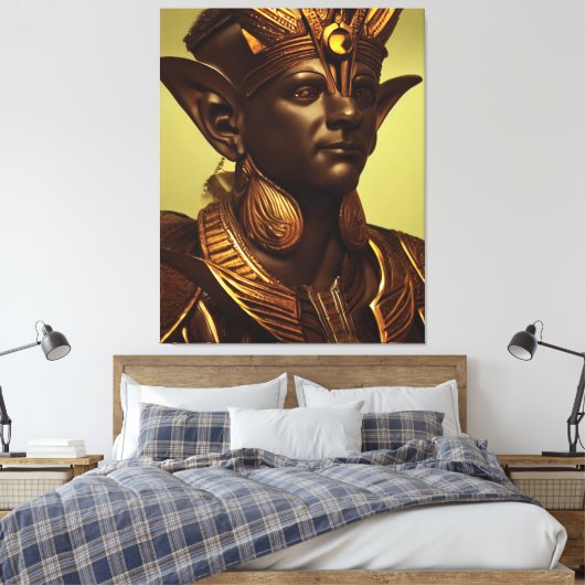 Egyptische Osiris Canvas print (Insitu (Slaapkamer))