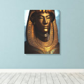 Egyptische Osiris Canvas print (Insitu (Houten vloer))