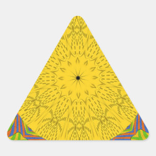 Egyptische Patroon Art Print Driehoek Sticker