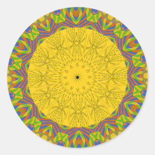 Egyptische Patroon Art Print Ronde Sticker