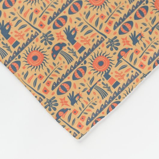 Egyptische Patroon fleece gooien dekens (Hoek)