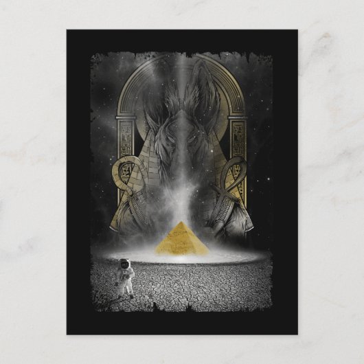 Egyptische piramide Aesthetische bots Anubis Briefkaart (Voorkant)