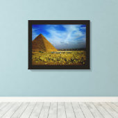 Egyptische piramide canvas afdruk (Insitu (Houten vloer))