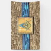 Egyptische piramide Square Compass Spandoek (Verticaal)