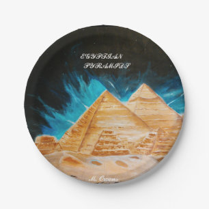 Egyptische piramide Style Paper-Borden Papieren Bordje