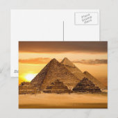 Egyptische piramides briefkaart (Voorkant / Achterkant)