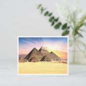 Egyptische piramides landschap briefkaart (Staand voorkant)