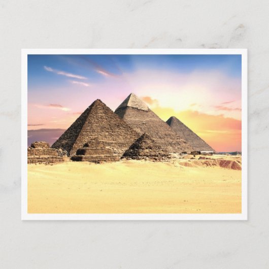 Egyptische piramides landschap briefkaart (Voorkant)