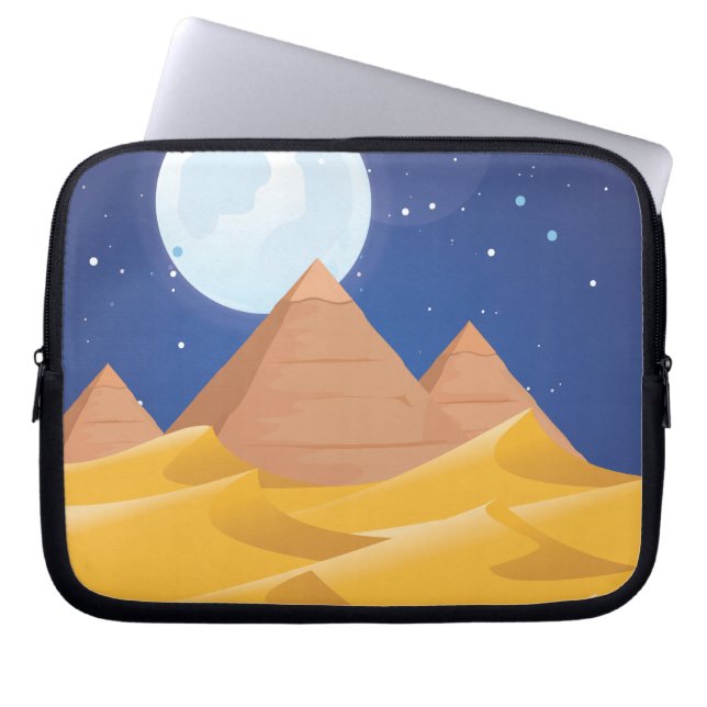 Egyptische piramides laptop sleeve (Voorkant)