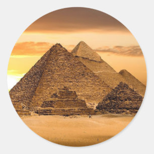 Egyptische piramides ronde sticker