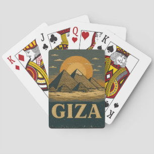 Egyptische piramides van Gizeh Grote Piramide Pokerkaarten