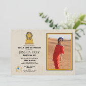 Egyptische Piramides Verjaardagsfeest Foto Egypte Kaart (Staand voorkant)