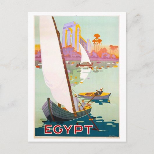  Egyptische reisposter Briefkaart (Voorkant)