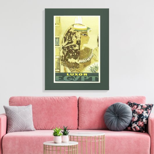  Egyptische reisposter Canvas Afdruk (Insitu (Woonkamer))
