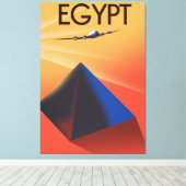 Egyptische reisposter canvas afdruk (Insitu (Houten vloer))