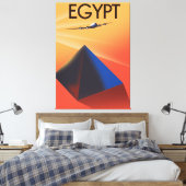 Egyptische reisposter canvas afdruk (Insitu (Slaapkamer))
