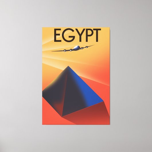 Egyptische reisposter canvas afdruk (Voorkant)