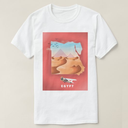 Egyptische reisposter t-shirt (Design voorkant)