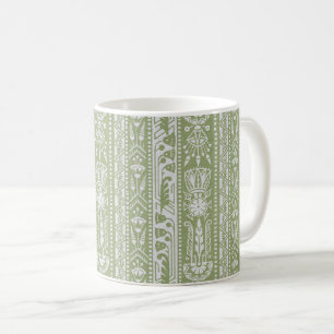 Egyptische Revival Stripes, Reed Green Coffee Mok
