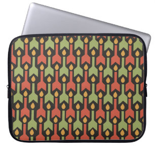 Egyptische rode groene pijl patroon laptop mouw sleeve