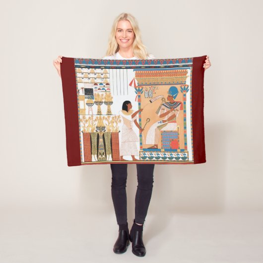 Egyptische Royal Design Fleece Blanket (In situ)