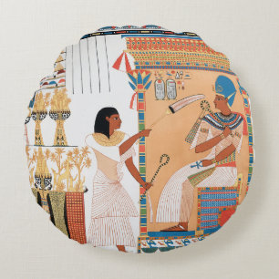 Egyptische Royal Design Round Pillow Rond Kussen