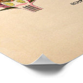 Egyptische roze waterlelie |  botanische print (Hoek)