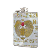 Egyptische Scarab Beetle Gold en Ruby Stone Heupfles (Links)