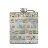 Egyptische Scarab Beetle Gold en Ruby Stone Heupfles (Achterkant)