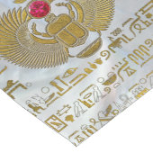 Egyptische Scarab Beetle Gold en Ruby Stone Korte Tafelloper (Hoek)